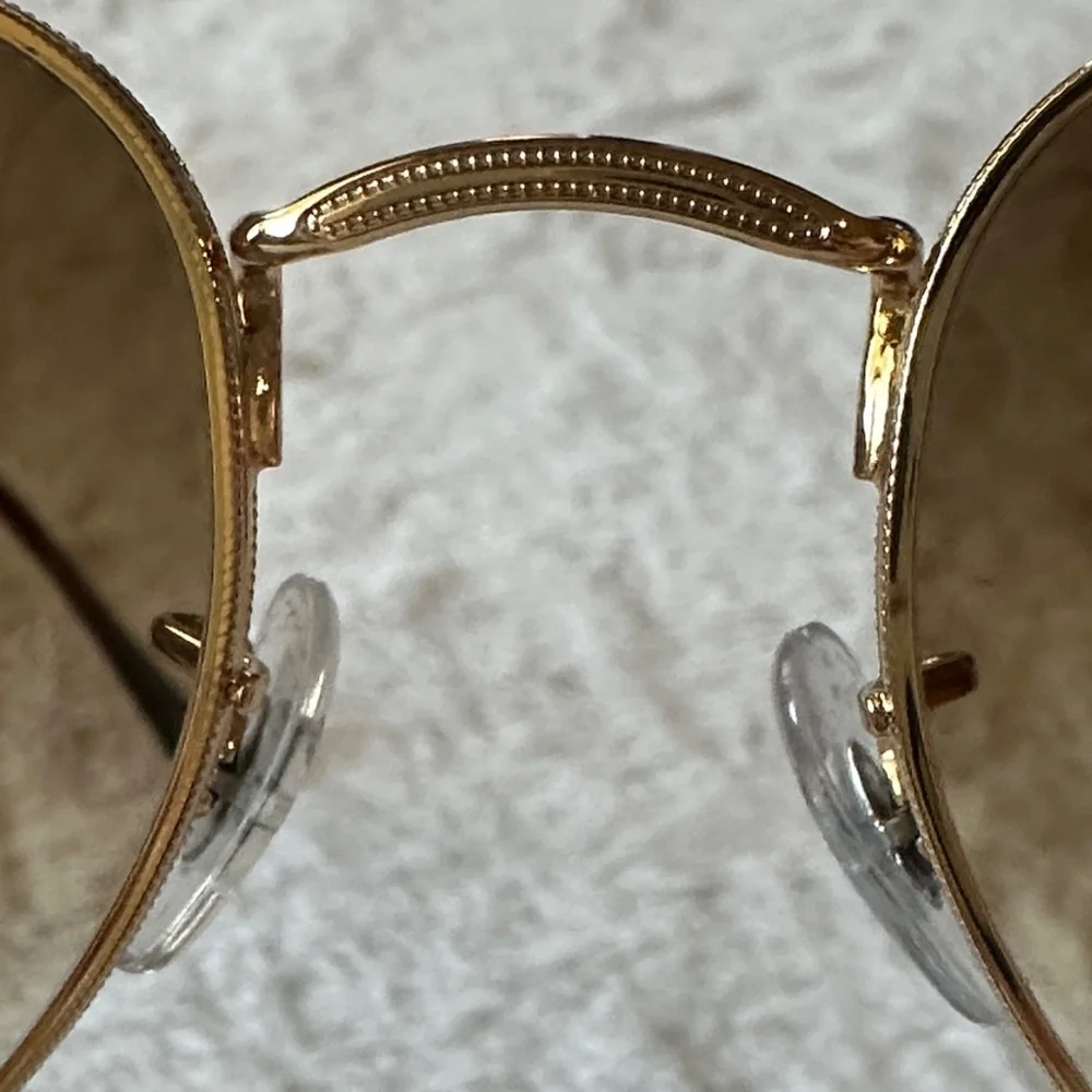 Ray-Ban Gold Frame Brown Lens Sunglasses with Brown Case - Picture 7 of 8